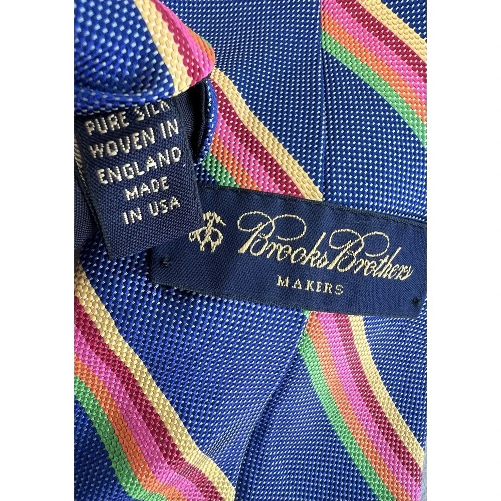 Vintage Brooks Brothers Men's‎ Striped  Multicolor Made USA Y2K